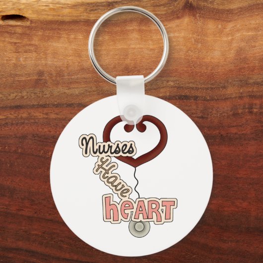 聴診器ナースはハートTシャツとGIftsを装備 キーホルダー (正面)