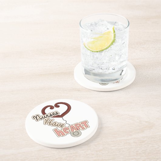 聴診器ナースはハートTシャツとGIftsを装備 コースター (側面)