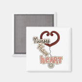 聴診器ナースはハートTシャツとGIftsを装備 マグネット (正面/裏面)