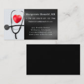 聴診器ナースドクターヘルスケアビジネスカード 名刺 (正面/裏面)