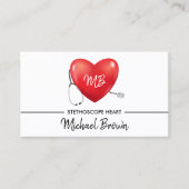 聴診器ハートナース医師qrコード 名刺 (正面)