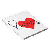 聴診器ハートビートハート ノートパッド (アングル)