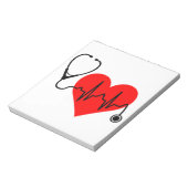 聴診器ハートビートハート ノートパッド (回転)