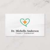 聴診器ハートプラスロゴ 名刺 (正面)