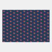 聴診器ハート医療現場ギフトブルー ラッピングペーパーシート (正面)