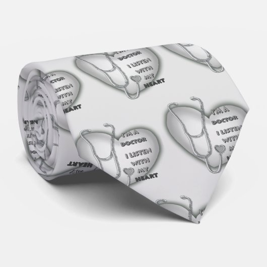 聴診器ハート医 ネクタイ (ロール)