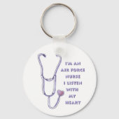 聴診器ハート空力ナース キーホルダー (正面)