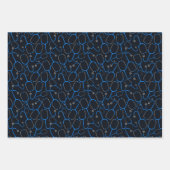 聴診器パターンメディカルナースダークブルー ラッピングペーパーシート (正面3)