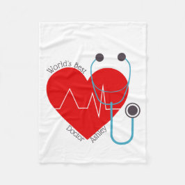 聴診器パーソナライズされた世界のドク最高のターナース フリースブランケット