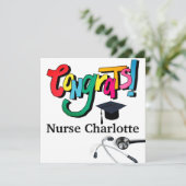 聴診器モダンナース卒業カード (スタンド正面)