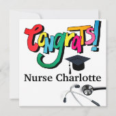 聴診器モダンナース卒業カード (正面)