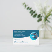 聴診器モダン医医アポイントメントカード 予約カード (スタンド正面)
