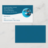 聴診器モダン医医アポイントメントカード 予約カード (正面/裏面)