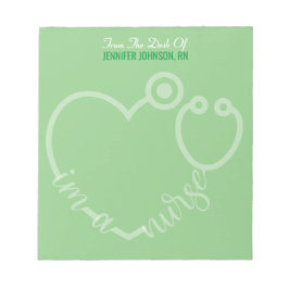 聴診器モダン名のデスクからナース  ノートパッド