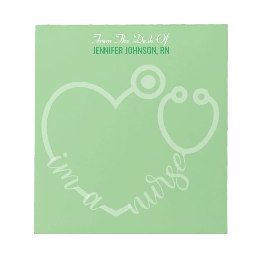 聴診器モダン名のデスクからナース  ノートパッド (正面)