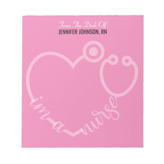 聴診器モダン名のデスクからナース ノートパッド (正面)