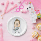 聴診器与えでドクターの親指を笑わせる ペーパープレート (パーティー)