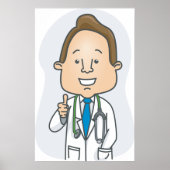 聴診器与えでドクターの親指を笑わせる ポスター (正面)