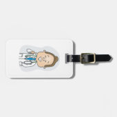 聴診器与えでドクターの親指を笑わせる ラゲッジタグ (正面横)