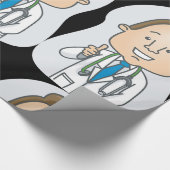 聴診器与えでドクターの親指を笑わせる ラッピングペーパー (角)