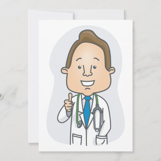 聴診器与えでドクターの親指を笑わせる 招待状 (正面)