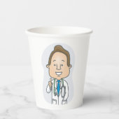 聴診器与えでドクターの親指を笑わせる 紙コップ (正面)