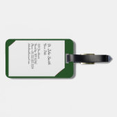 聴診器付きグリーンメディカルクリップボード ラゲッジタグ (裏面横)