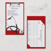 聴診器付き医療用クリップボード – アポイントメント (正面/裏面)