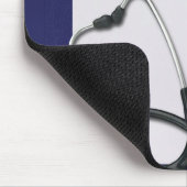 聴診器付き医療用青いクリップボード マウスパッド (コーナー)