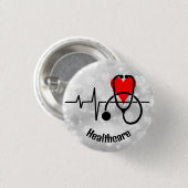 聴診器医ナース医療 缶バッジ (正面&裏面)