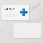 聴診器医学シンボルロゴ 名刺 (正面/裏面)