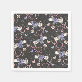 聴診器医学的卒業 スタンダードカクテルナプキン