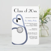 聴診器医学部卒業発表 招待状 (スタンド正面)