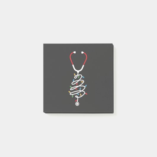 聴診器医療用品クリスマスツリー灯 ポストイット (正面)