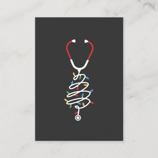 聴診器医療用品クリスマスツリー灯 名刺 (正面)