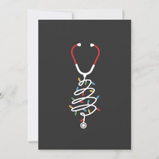 聴診器医療用品クリスマスツリー灯 案内状 (正面)