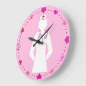 聴診器壁時計付き看護アイコン ラージ壁時計 (傾斜)