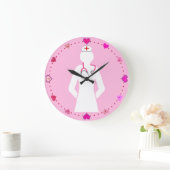 聴診器壁時計付き看護アイコン ラージ壁時計 (ホーム)