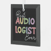 聴診器専門医による卒業ギフト ガラスオーナメント (正面左)