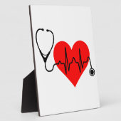 聴診器心拍ハート フォトプラーク (側面)