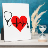 聴診器心拍ハート フォトプラーク (側面)
