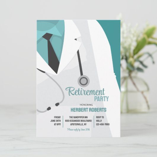 聴診器招待状 招待状 (スタンド正面)