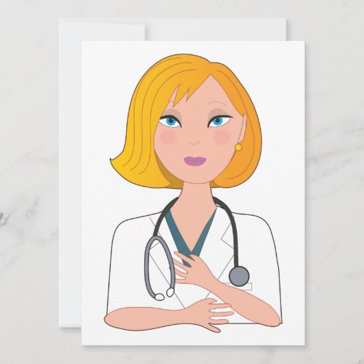 聴診器招待状 招待状 (正面)