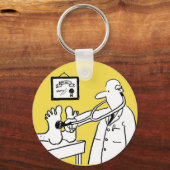 聴診器検査足 キーホルダー (正面)