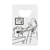 聴診器検査足 クレジットカード栓抜き (裏面)