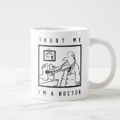 聴診器検査足 ジャンボコーヒーマグカップ (右)