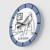 聴診器検査足 ラージ壁時計 (傾斜)