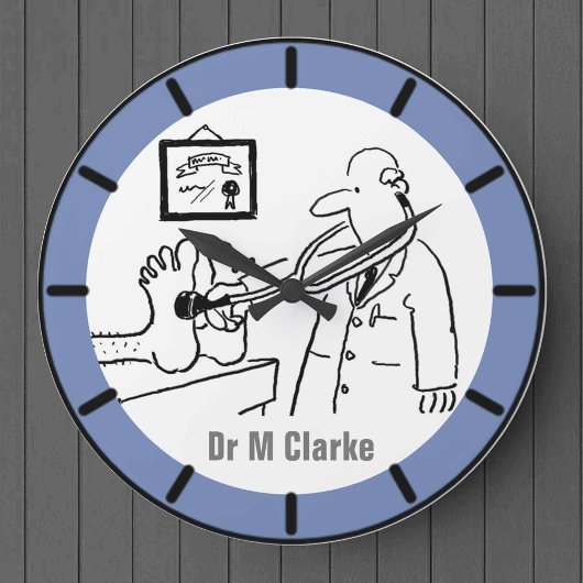 聴診器検査足 ラージ壁時計
