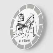 聴診器検査足 ラージ壁時計 (傾斜)