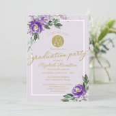 聴診器看護学校グラッドパーティーパープル 招待状 (スタンド正面)